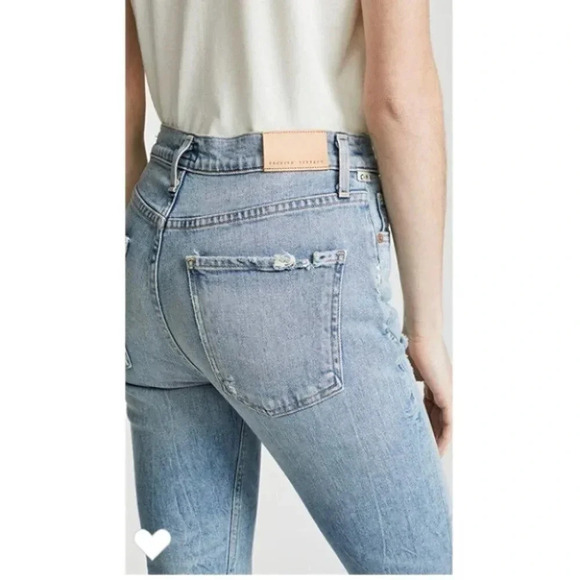NWT Citizens of Humanity Demy Cropped High Rise Kick Flare Jeans Light Wash - Picture 10 of 15